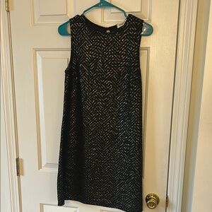Black and Gold Sleeveless Dress